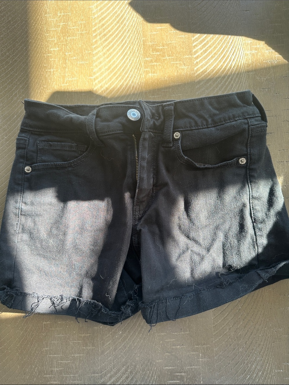 American Eagle Outfitters Black Denim Cutoff Shorts